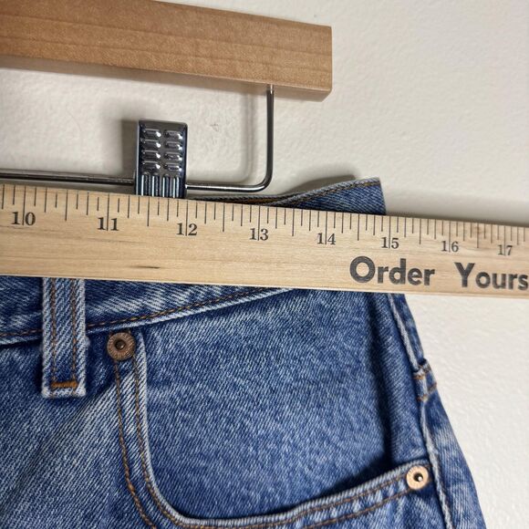 Calvin Klein Skirt Womens 11 Denim Button Front High Waist Mini y2k Style retro - Picture 6 of 10